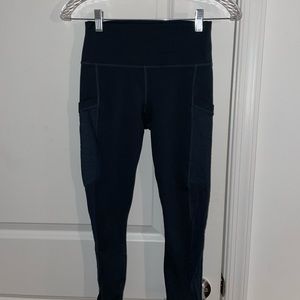 Fabletics power-hold cropped forest green leggings